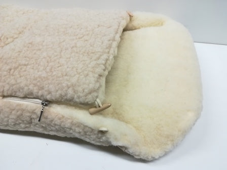 Lasten vaunulämpöpussi, beige – eurooppalaista merinovillaa