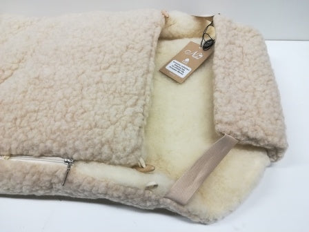 Lasten vaunulämpöpussi, beige – eurooppalaista merinovillaa