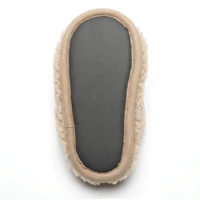 Wool home slippers Mona. Australian merino wool. Beige